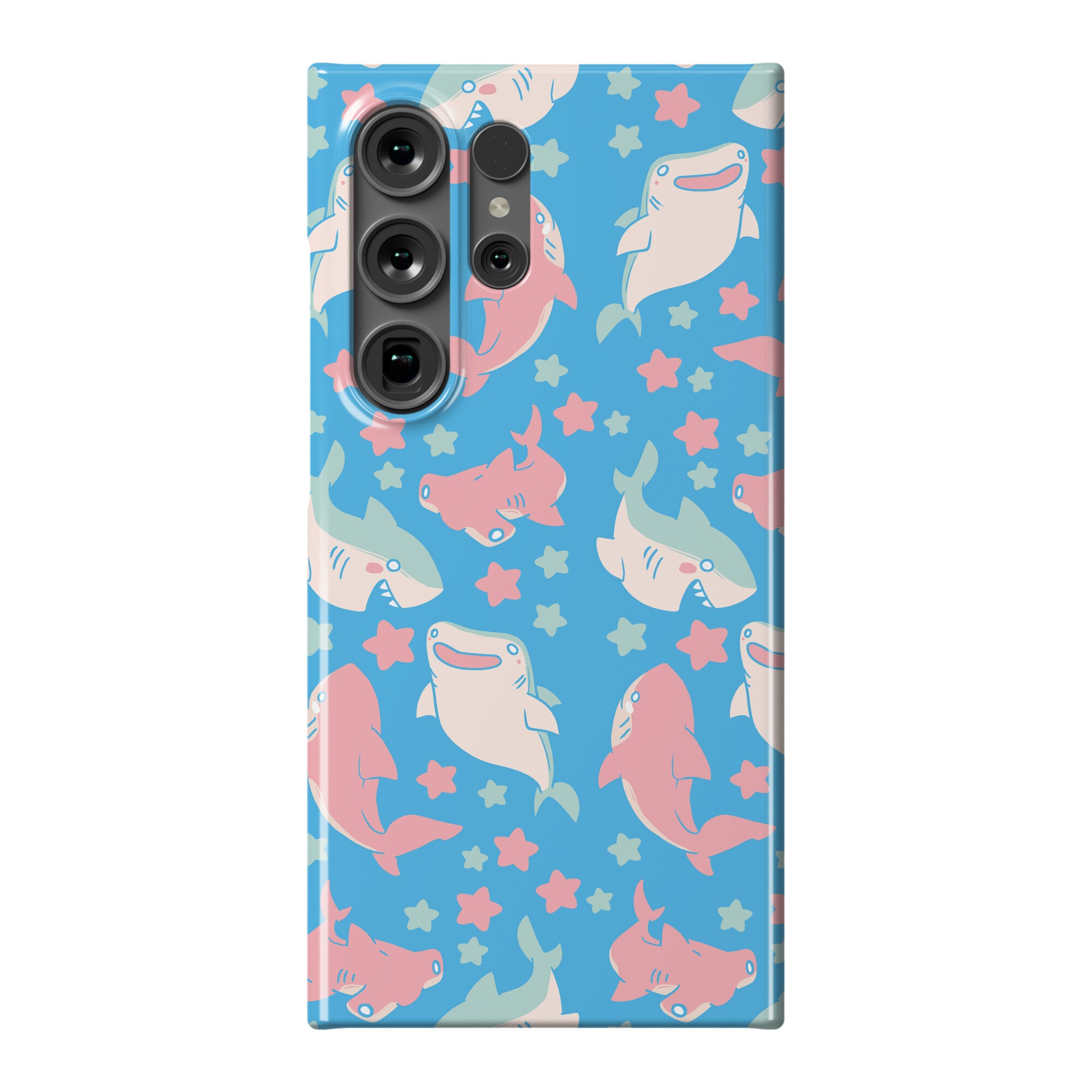 Happy Shark Pattern Phone Case